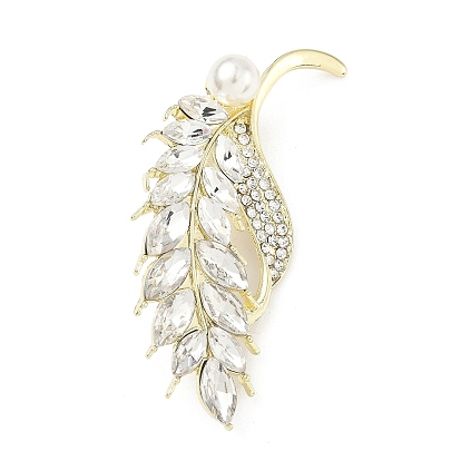 Броши из пшеничного сплава со стразами для рюкзака, с пластиковой жемчужины