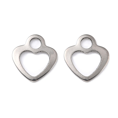 201 Stainless Steel Pendants, Heart