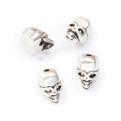 Tibetan Style Alloy Beads, Skull