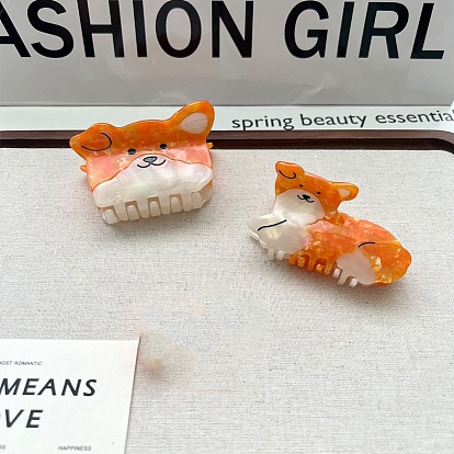 Заколки для волос в форме когтей из ацетата целлюлозы, аксессуары для волос для женщин и девочек, собака