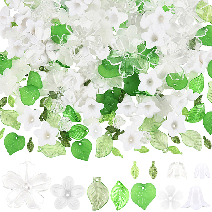 Наборы для самостоятельного изготовления украшений из листьев и цветов, включая акриловые колпачки для бусин, бусины и подвески