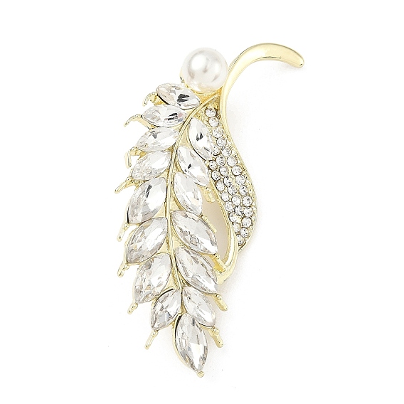 Броши из пшеничного сплава со стразами для рюкзака, с пластиковой жемчужины