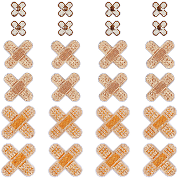 24 шт. 3 стили, форма пластыря, медицинская тема, нетканые материалы, компьютерная вышивка, ткань, пришивание/приутюживание заплаток, аксессуары для костюма, аппликация