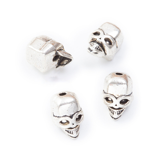 Tibetan Style Alloy Beads, Skull