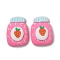 Opaque Resin Cabochons Accessories, Strawberry Tank