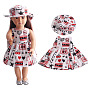 Flag Pattern Cloth Doll Dress, American Doll Clothes Outfits with Cap, for 18 inch Girl Doll Accessories