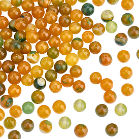2 Strands Natural Banded Agate Beads Strands, Dyed, Round