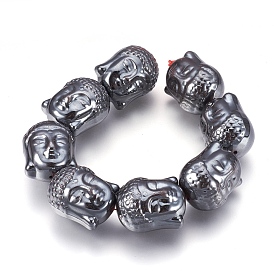 Non-magnetic Synthetic Hematite Bead Strands, Buddha
