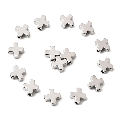 Shegrace Messingperlen, Kreuz, Cadmiumfrei und Nickel frei und Bleifrei