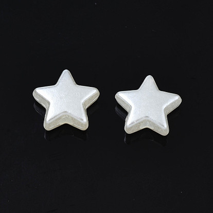 ABS Plastic Imitation Pearl Beads, Star
