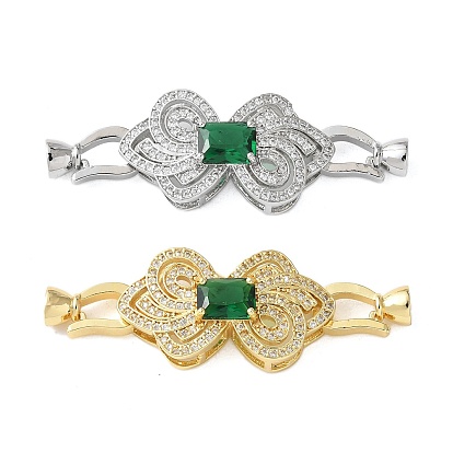 Латунный бантик микропаве из кубического циркония с застежкой, со стеклом, долговечный, без кадмия и без свинца, стойки покрытие