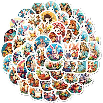 Пасхальный кролик бумажная наклейка, самослипание, для чемодана, скейтборде, холодильник, шлем, оболочка мобильного телефона
