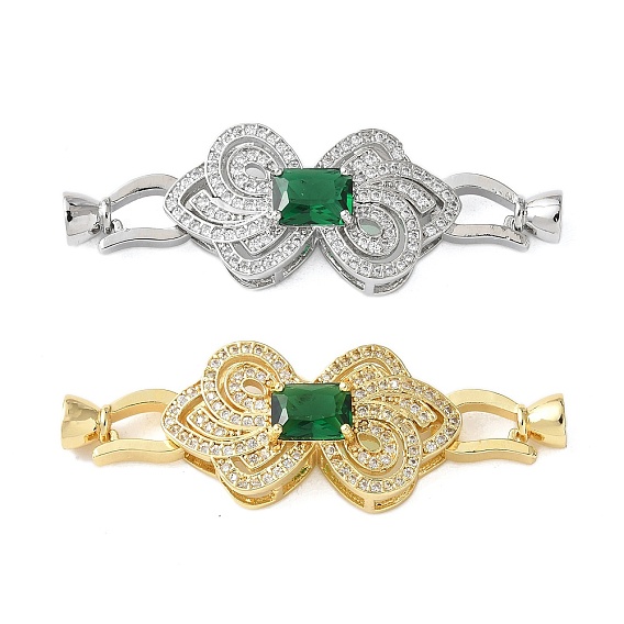 Латунный бантик микропаве из кубического циркония с застежкой, со стеклом, долговечный, без кадмия и без свинца, стойки покрытие