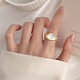 Color matching sweet and cool geometric ring women's fashion personality S925 silver stacked open ring small crowd index finger ring trendy