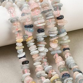 Естественно Morganite чип бусины пряди