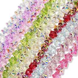 Гальваническая краска для запекания стеклянные бусины нити, звезда, с покрытием AB цвета, с половиным покрытием