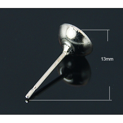 Brass Stud Earring Findings, Earring Settings for Rhinestone