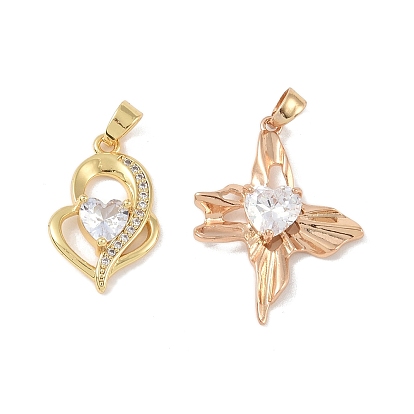 Латунные микро проложить кубического циркония подвески, без кадмия, без никеля и без свинца, реальный 18 k позолоченный
