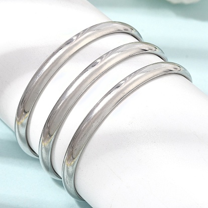 30 mm 304 acier inoxydable 3 bracelets manchettes à plusieurs brins pour femmes, sans ternissement