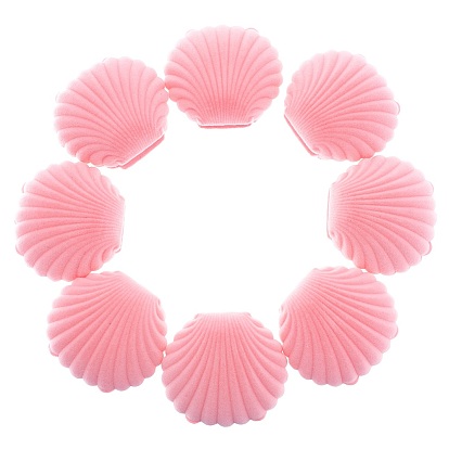 Velvet Necklace Boxes, Shell Shape, Jewelry Box for Girls, Gift Box