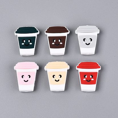 Силиконовые бусины, кофе