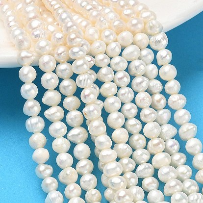 Natural Cultured Freshwater Pearl Beads Strands, Grade A+, Potato