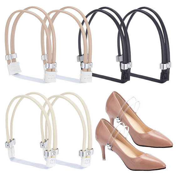 8 сумки 4 цветные искусственные кожаные шнурки для обуви на высоком каблуке, препятствующие распутыванию, обувные ленты