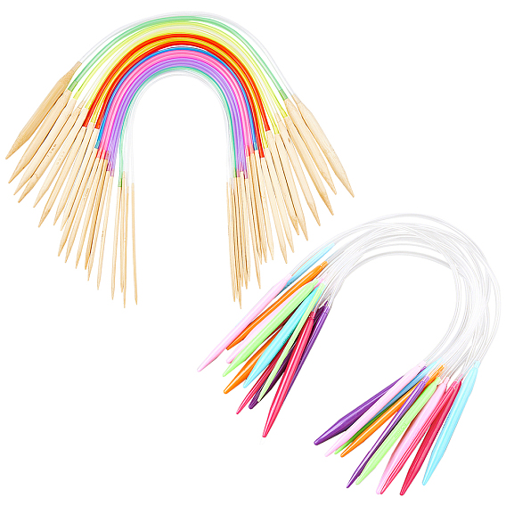 Инструменты для вязания, свитер игольная трубка из карбонизированного бамбукового кольца отбеленная, двухцелевые трикотажные инструменты