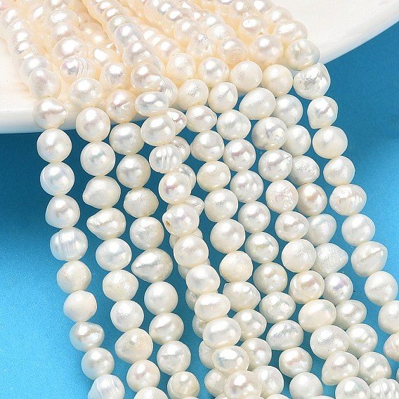 Natural Cultured Freshwater Pearl Beads Strands, Grade A+, Potato
