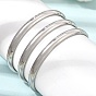 30MM 304 Stainless Steel 3-Strand Cuff Bangles for Women, Tarnish Free