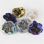 6 colors optional natural crystal hole agate cornucopia raw stone electroplating color box