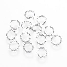 304 de acero inoxidable anillos del salto abierto, conectores de metal para joyería artesanal diy y llavero