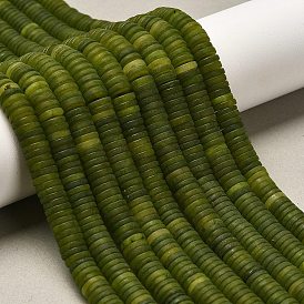 Натуральные китайские бусины из южного нефрита, матовые, дисковые бусы, Heishi бусы