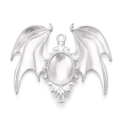 Оправы для кабошонов из сплава в форме крыла летучей мыши