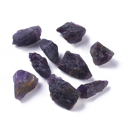 Rough Raw Natural Amethyst Beads, Undrilled/No Hole Beads, Nuggets