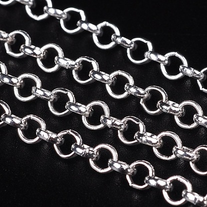 Iron Rolo Chains, Belcher Chain, Soldered, Nickel Free, with Spool