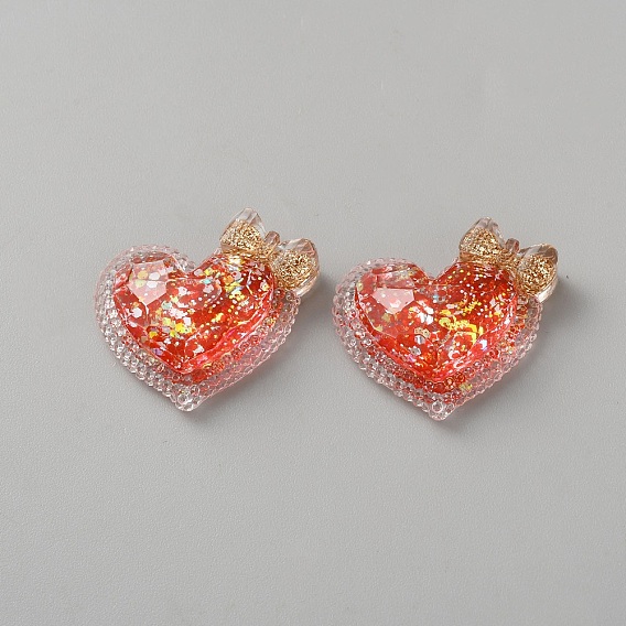 Акриловый кабошоны, красные