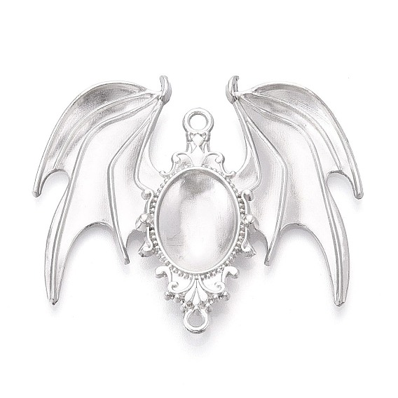 Оправы для кабошонов из сплава в форме крыла летучей мыши