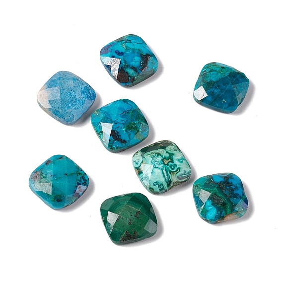 Natural Gemstone Cabochons, Faceted, Square