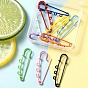 10Pcs 10 Colors Spray Painted Iron Brooch Findings, Kilt Pins with Triple Loops