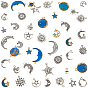 94 шт. подвески из сплава и эмали с изображением звезд и луны, разнообразные