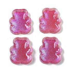 Translucent Epoxy Resin Glitter Powder Decoden Cabochons, Bear