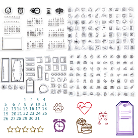 4pcs 4 Stile klare Silikonstempel, für diy scrapbooking, Fotoalbum dekorativ, Karten machen