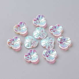 Electroplate Glass Beads, Flower