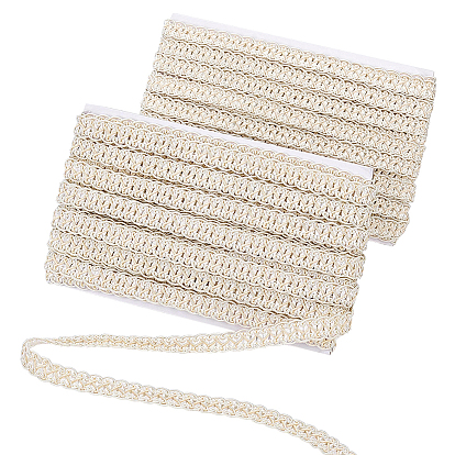 24M Polyester Braided Lace Trim, Sewing Centipede Lace Ribbon, for Clothes Accessories and Curtains Accessories