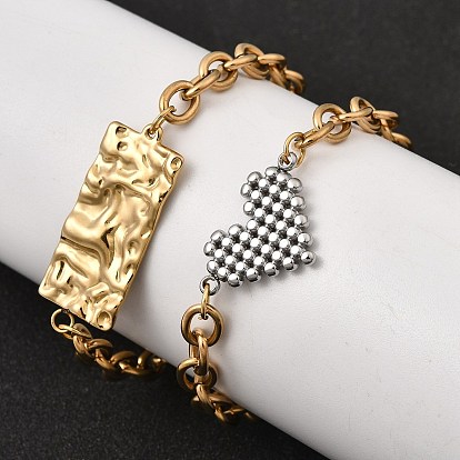 304 из нержавеющей стали ссылка браслеты, браслеты-цепочки для женщин, реальный 18 k позолоченный