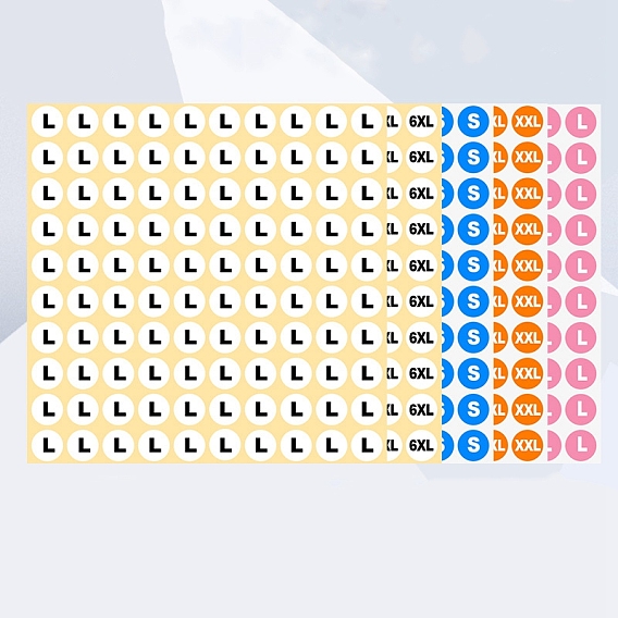 Самоклеящиеся наклейки из ПВХ, этикетки размера одежды