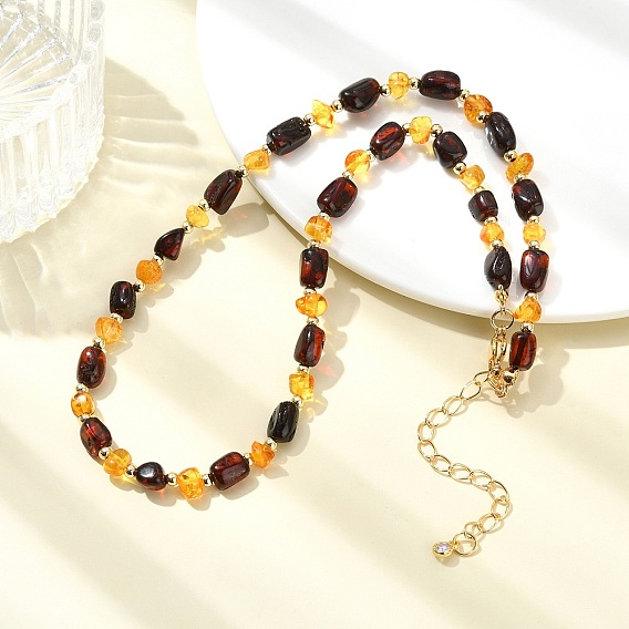 Натуральные янтарные самородки, бусы для женщин, золотые