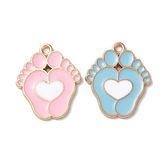 Подвески из эмали и сплава, золотой свет, очарование следа