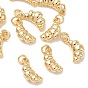 SHEGRACE Brass Charms, Cadmium Free & Nickel Free & Lead Free, Croissant Charms
